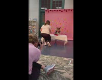 Brown dog poses for Valentines Day photo shoot