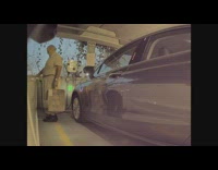 Old man unplugs charge port and scratches car