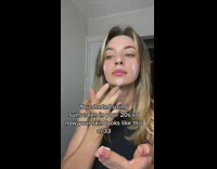 Blonde Lady Applies Sunscreen on Face Points