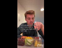 Guy gets told about finding wife in college