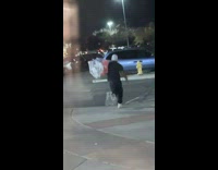 Security officer chases thief through parking lot 