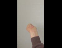 One hand clap in slow motion point of view