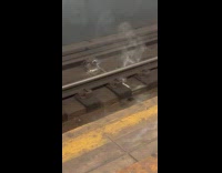 Aluminum foil cause smoke on train tracks