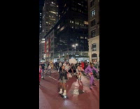 Collab Subway_Creatures - Skaters in Halloween costume roams around city