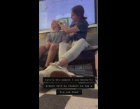 Teacher tells student he has big head