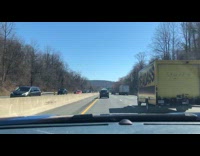 Deadass truck on the freeway