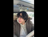 Guy gets iced coffee to warm up 