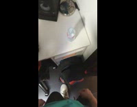 Guy flips water bottle phone in mouth 