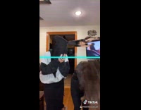 Girl grabs hair fail time warp filter