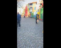 Collab IITW - Woman underwear white shirt twerks middle of the walkway park