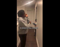 Collab ClipsIG - Man rubs elbow and reaches the wall