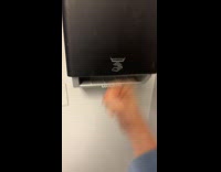 Man lose rock paper scissors with tissue dispenser