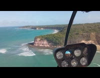 Beach aerial view from the Helicopter
