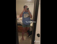 Woman gets spray tan misses area under chest.