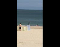 Collab Kook Of The Day - Wetsuite Guy Walks Out into ocean with no waves surfboard