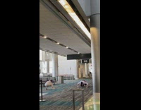 Guy push up challenge airport white gloves 