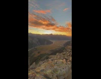 Time lapse view of the canyon at sunset