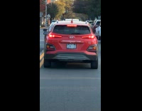 License plate of Hyundai car reads DAMN SON