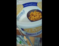 Girl makes bucket pulley over stairs