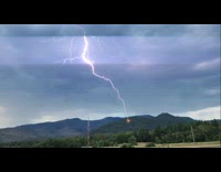 Lightning Strikes Tree and Starts Small Fire