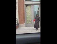 Collab WINY - Guy wears plague doctor mask green hat