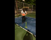 Basketball explodes after guy pumps too much air