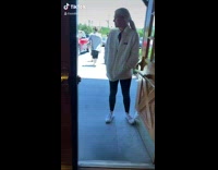 Girls hang up photo at cracker barrel 