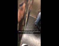 Speaker intercom gets taken over by soundcloud song on subway train