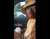 Collab Clips MPUGC - Man in monkey costume drinking banana pudding drink