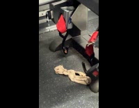 Used underwear and sandwich inside the bus