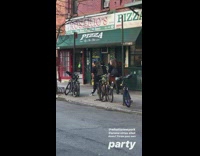 man with speaker on back sing