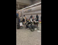 Magical live music moment in the subway station