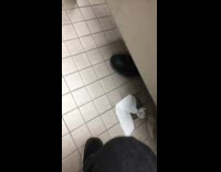 BitchMP - Guy restroom touches foot reaction