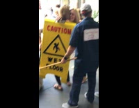 Mop dog wet floor sign janitor costume