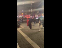 Dance off two guys trump costume park