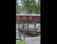 Water evaporates from rooftop 