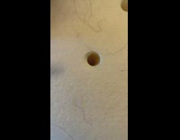 Woman pull hair stuck in pillow foam