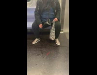 Lady falls asleep leans forward subway pt. 2