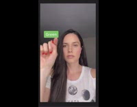 White shirt girl shows different colors powers 