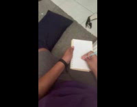 Man films with phone on his mouth 