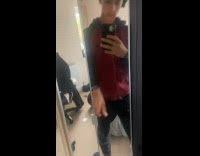 Guy shows mirror reflection illusion from cabinet