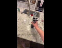 Tumbler slides in counter makes weird sound