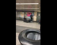 Musician plays 24K Magic Bruno Mars on guitar in subway station 