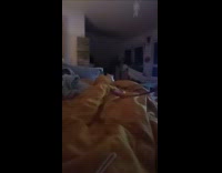 Submitter making cat chase wand toy 