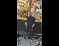 Guy head hand stand upside down i am the walrus crate