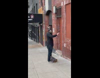 Man gas mask Larry Flynt's Hustler Club Part 1