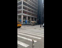 Man smoke walk barefoot middle of road