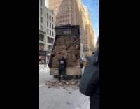 PETA activists dump manure from truck part 1