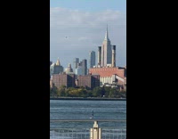 Guy surf at the sea near the park in NY brooklyn 