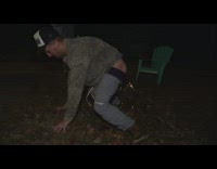 Guy lights sparkler firework in butt crack  